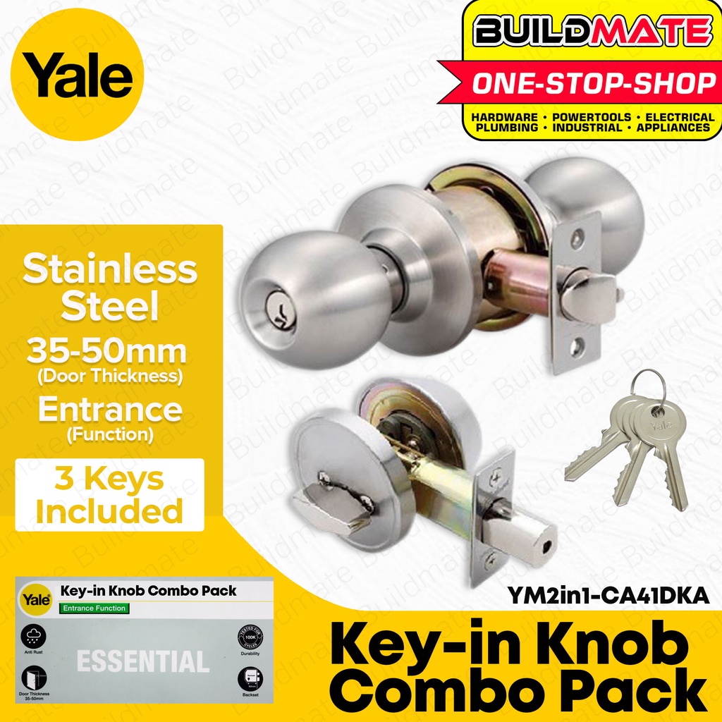 YALE Essential Series Entrance Keyed Alike Key In Knob Door Knob