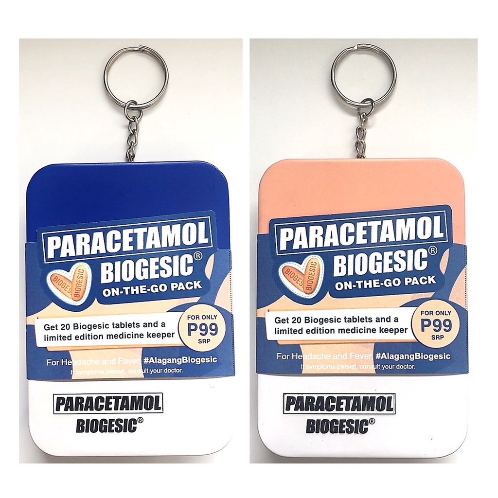 BIOGESIC Paracetamol 500mg 20 tablets in TIN CAN Shopee Philippines