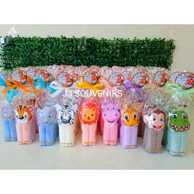 Safari Theme Hand/Face Towel Souvenirs with FREE Layout of Tag | Shopee ...