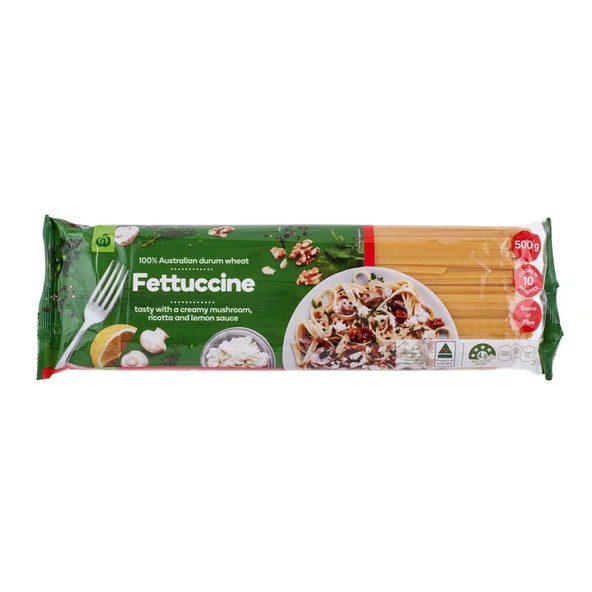 Woolworths Pasta Fettuccine 500g Shopee Philippines