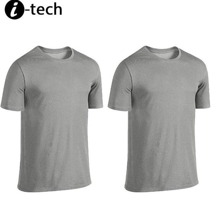 I tech Drifit Plain Round T Shirt Gray 2 PcsAffordable Shopee