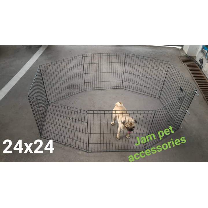 DOG PLAYPEN FENCE 8 PANEL EXERCISE PEN 24x24 2FT DOG CAGE HIGH QUALITY