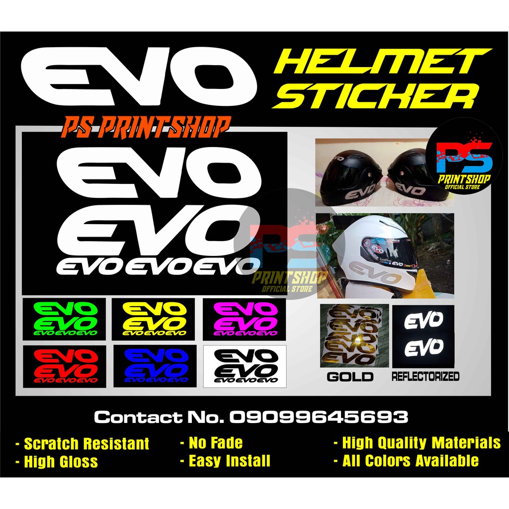 Evo store helmet logo