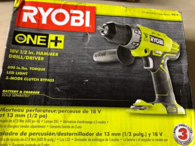 RYOBI18 Volt ONE Cordless 1 2 in. Hammer Drill Driver w Handle Model P214 unit only brand new. Shopee Philippines