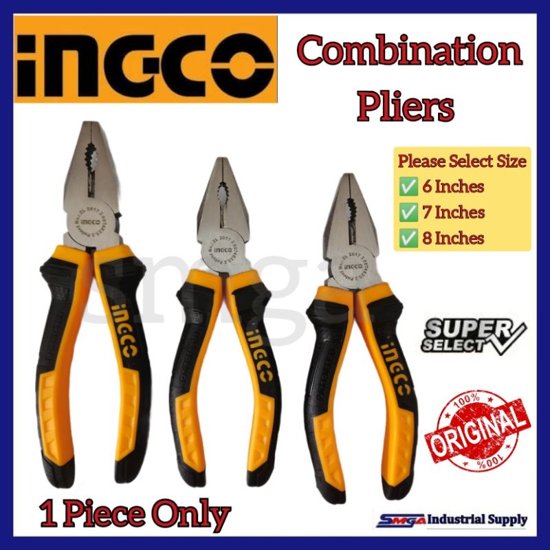 Combination shop plier size