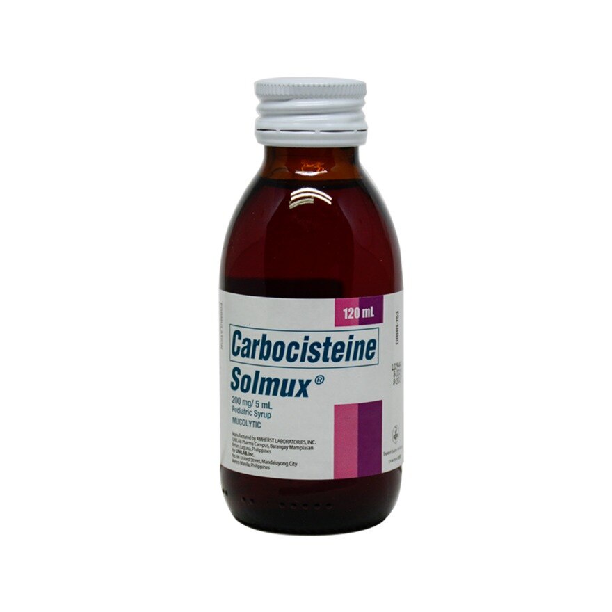 Solmux Carbocisteine Pediatric Syrup Mucolytic (Suspension) 200mg X ...