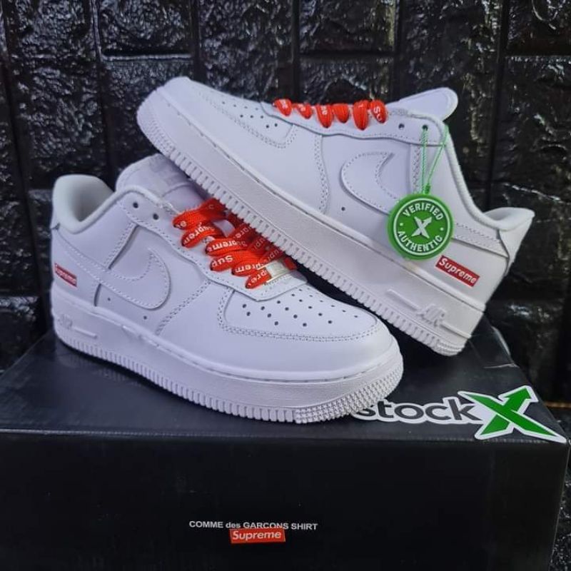 NIKE AIR FORCE 1 SUPREME (HIGHEST QUALITY) Free Socks | Shopee