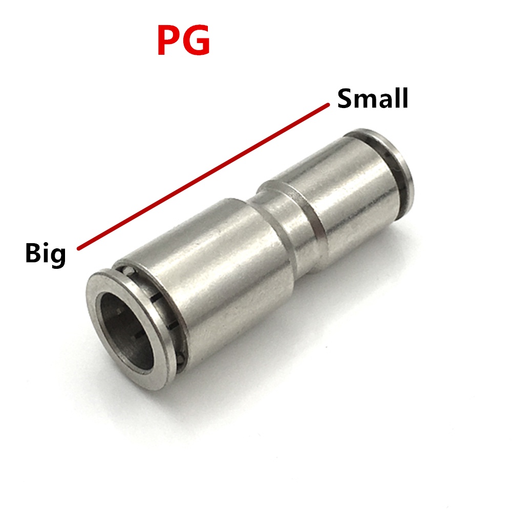 Pg Reducer Straight Pg Brass Nickel Plated Quick Connector Air Push In Fittings One Touch