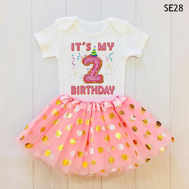 It s My First Birthday Baby Girl Tutu Dress Set Second Birthday Little Girl Birthday Party Dress Infant Baby Birthday Presents Shopee Philippines