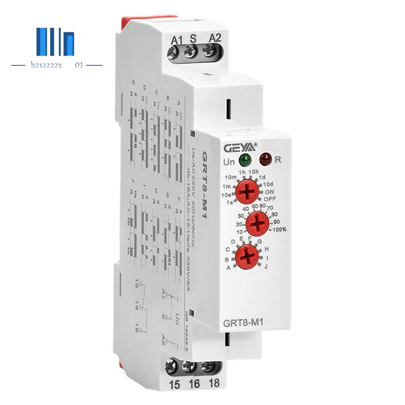 GEYA GRT8M1 on Off Time Delay Relay 16A AC/DC12V240V Multifunction