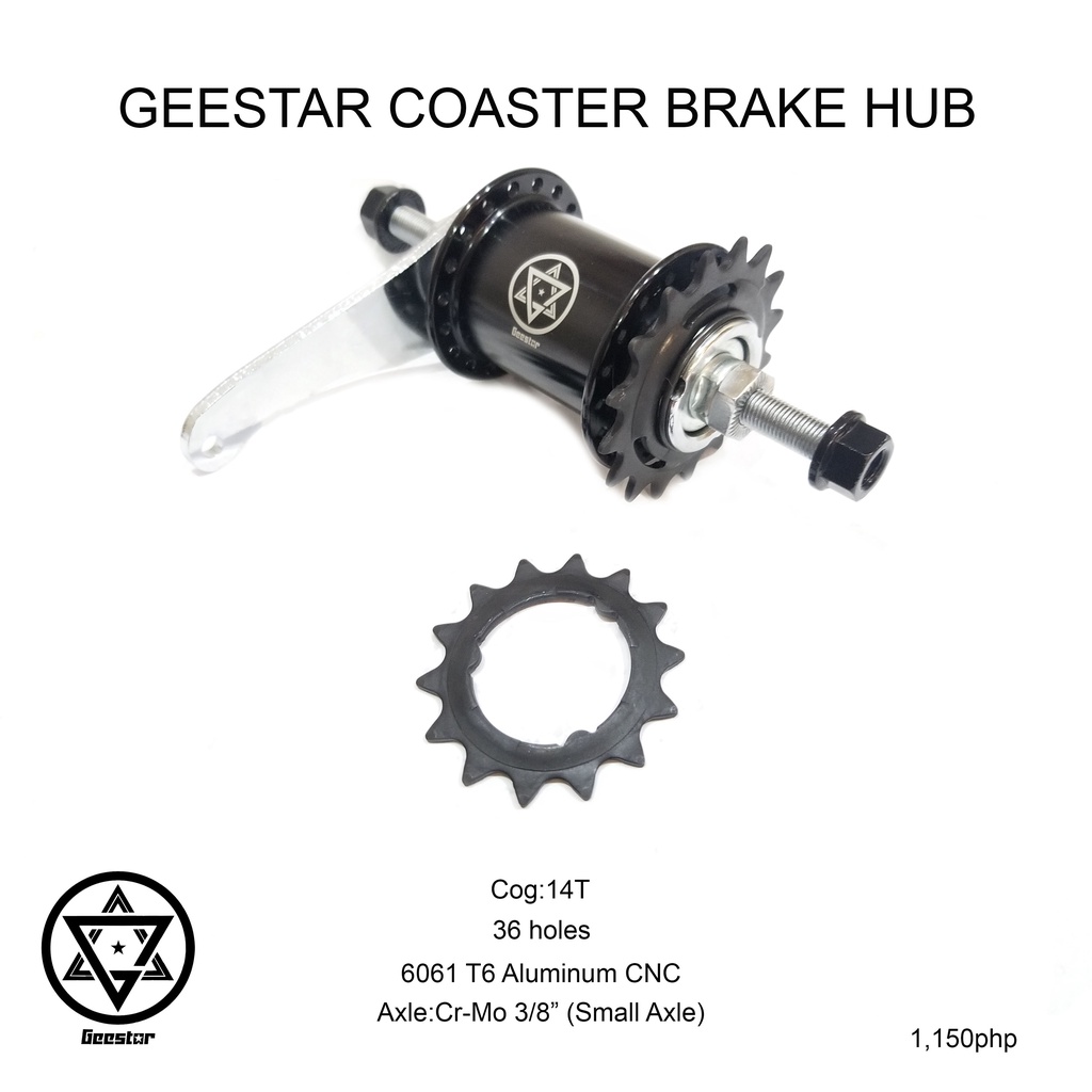 Geestar Coaster Brake Hub Foot Brake Back Reverse Pedal Brake 36 holes 14T 16T 18T Alloy Break Hub Shopee Philippines