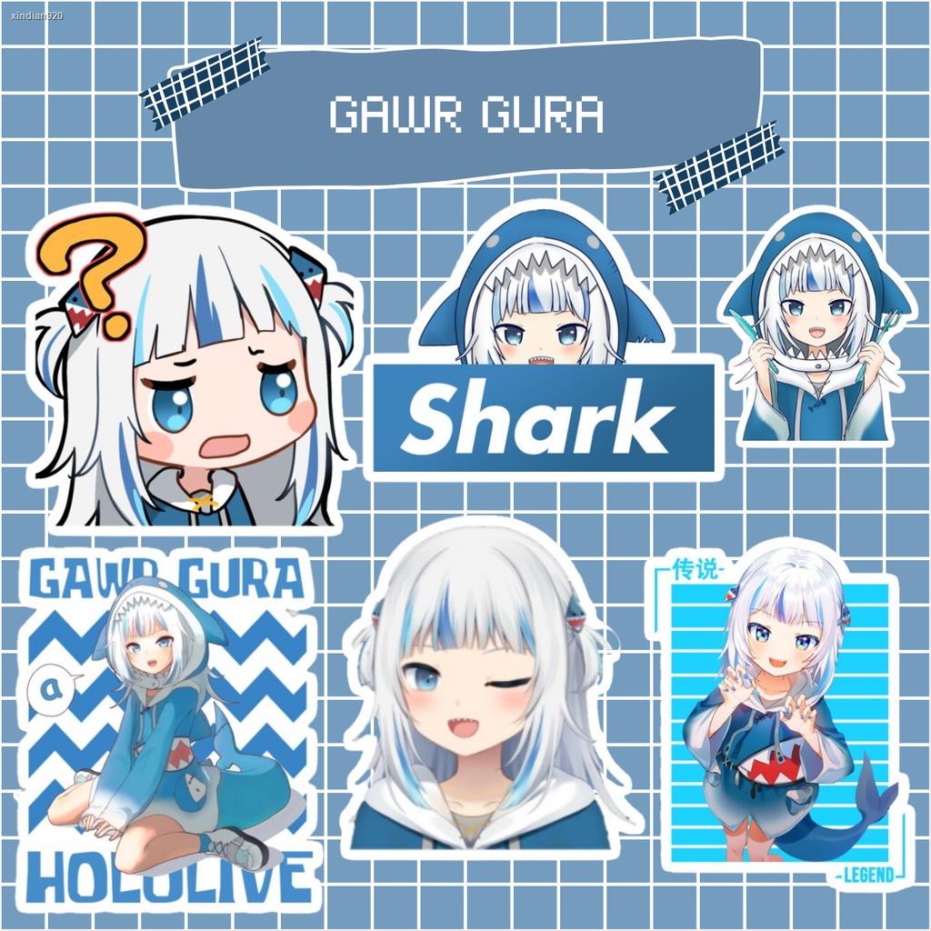 Gawr Gura   Hololive Virtual Youtuber Waterproof Vinyl Sticker | Shopee