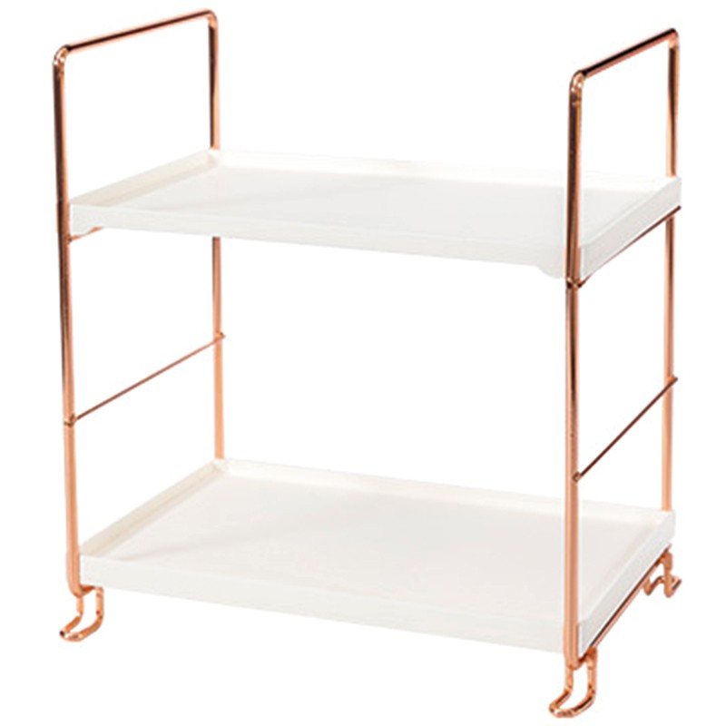 2 Tier Spice Rack Corner Storage Shelf for Counter Top Kitchen Bathroom ...