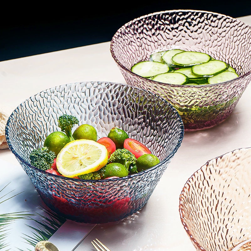 Transparent Glass Salad Bowl, Transparent Bowl Japanese