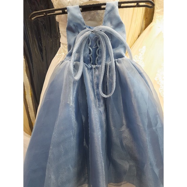 dusty blue gown for kids/flower girl dress gown | Shopee Philippines