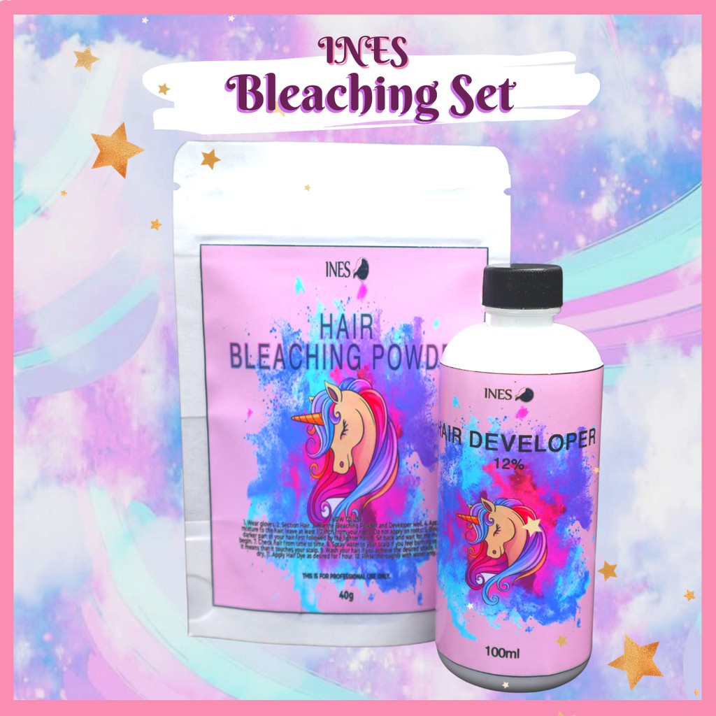 hair bleaching powder bleaching powder ♪[INES & CO.] HAIR BLEACHING SET