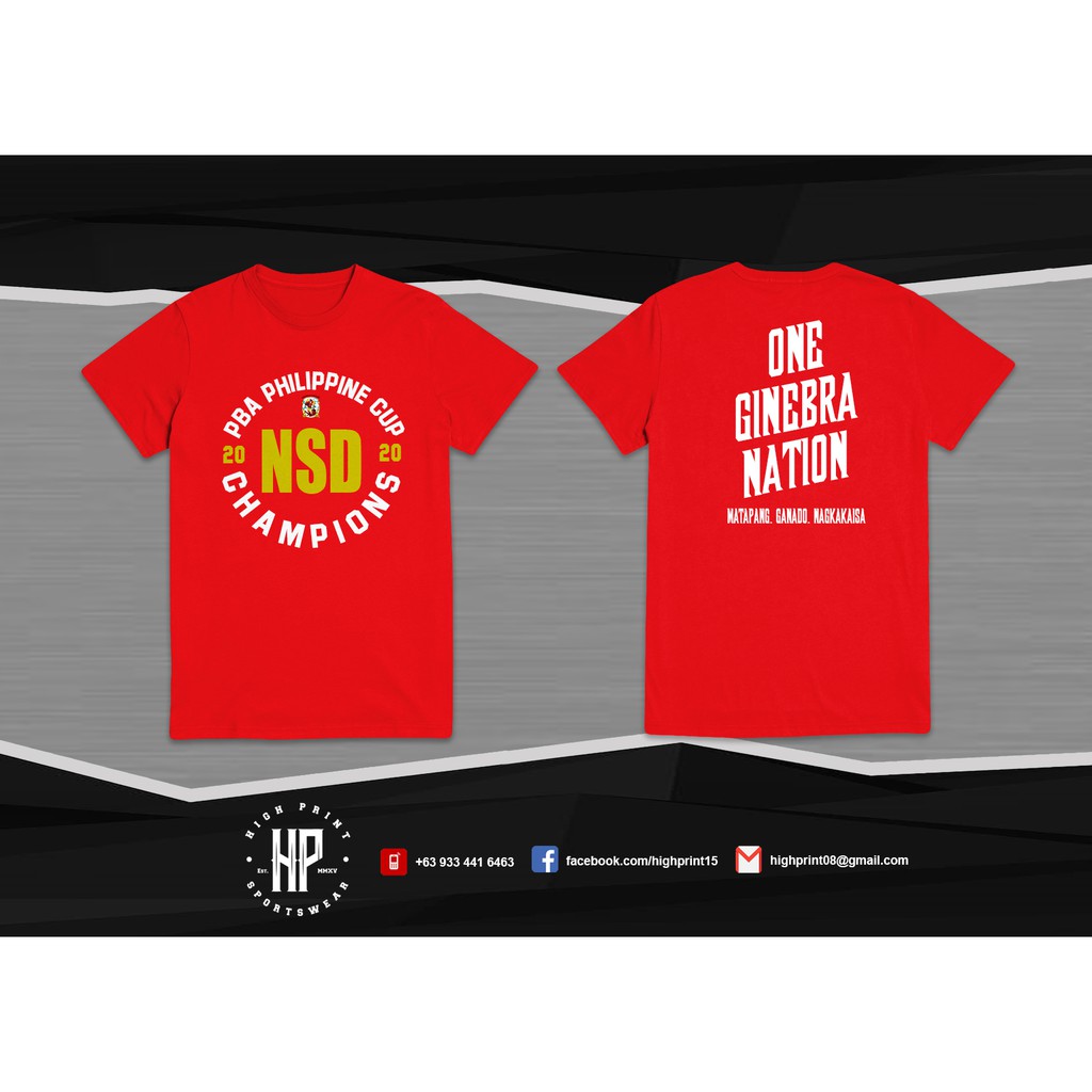 Ginebra champion t shirt sale