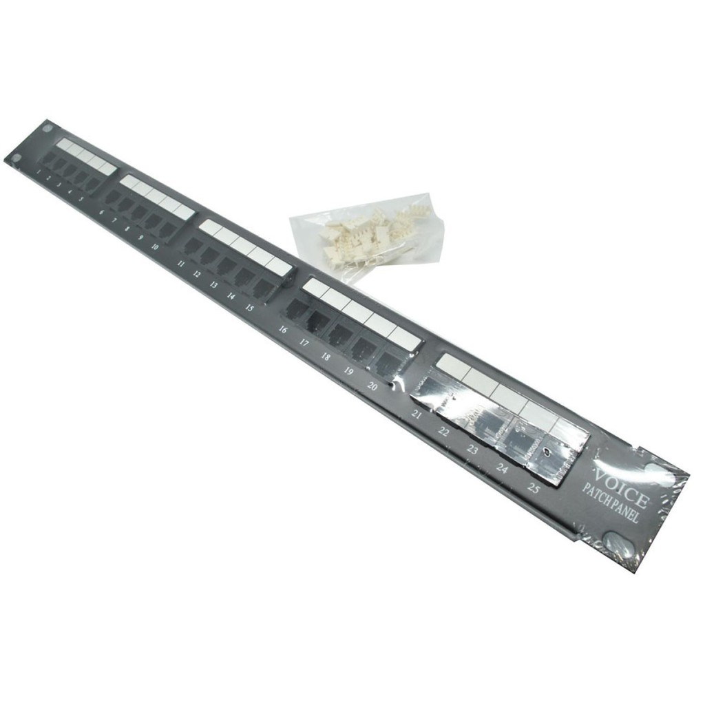 Telephone Patch Panel 25 Port For 1u 19 Inch Server Rack Cat3 Rj11 ...