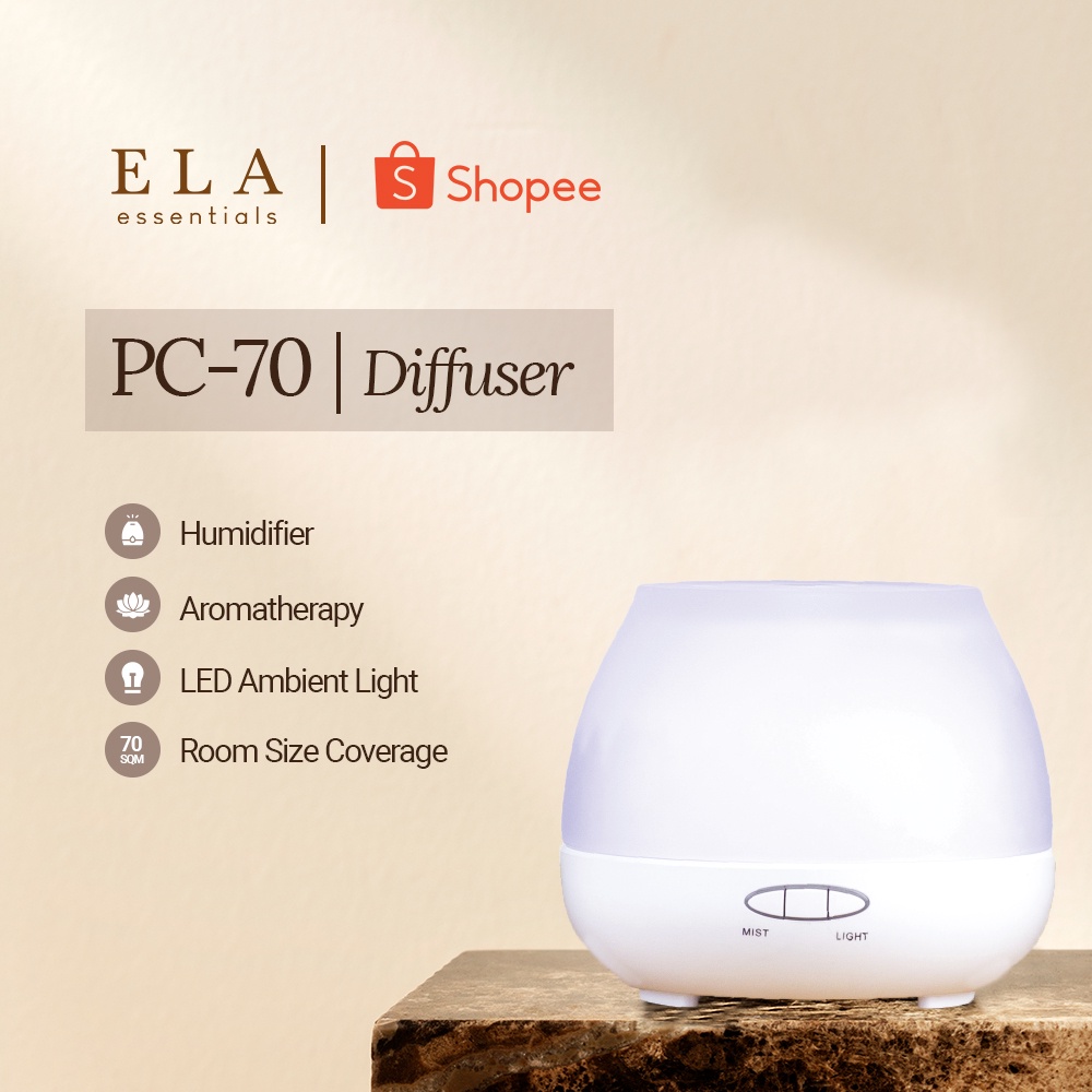 PC- 70 380 ML Ultrasonic Aromatherapy Diffuser with LED Ambient Light ...