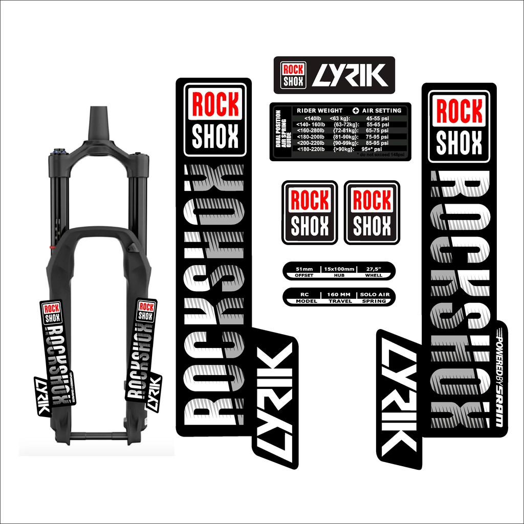 Rockshox LYRIK MTB Fork Bicycle Decal | Shopee Philippines