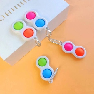 Mini Dimple Fidget Spinner Toys Keychain-push Bubble Pop Handheld