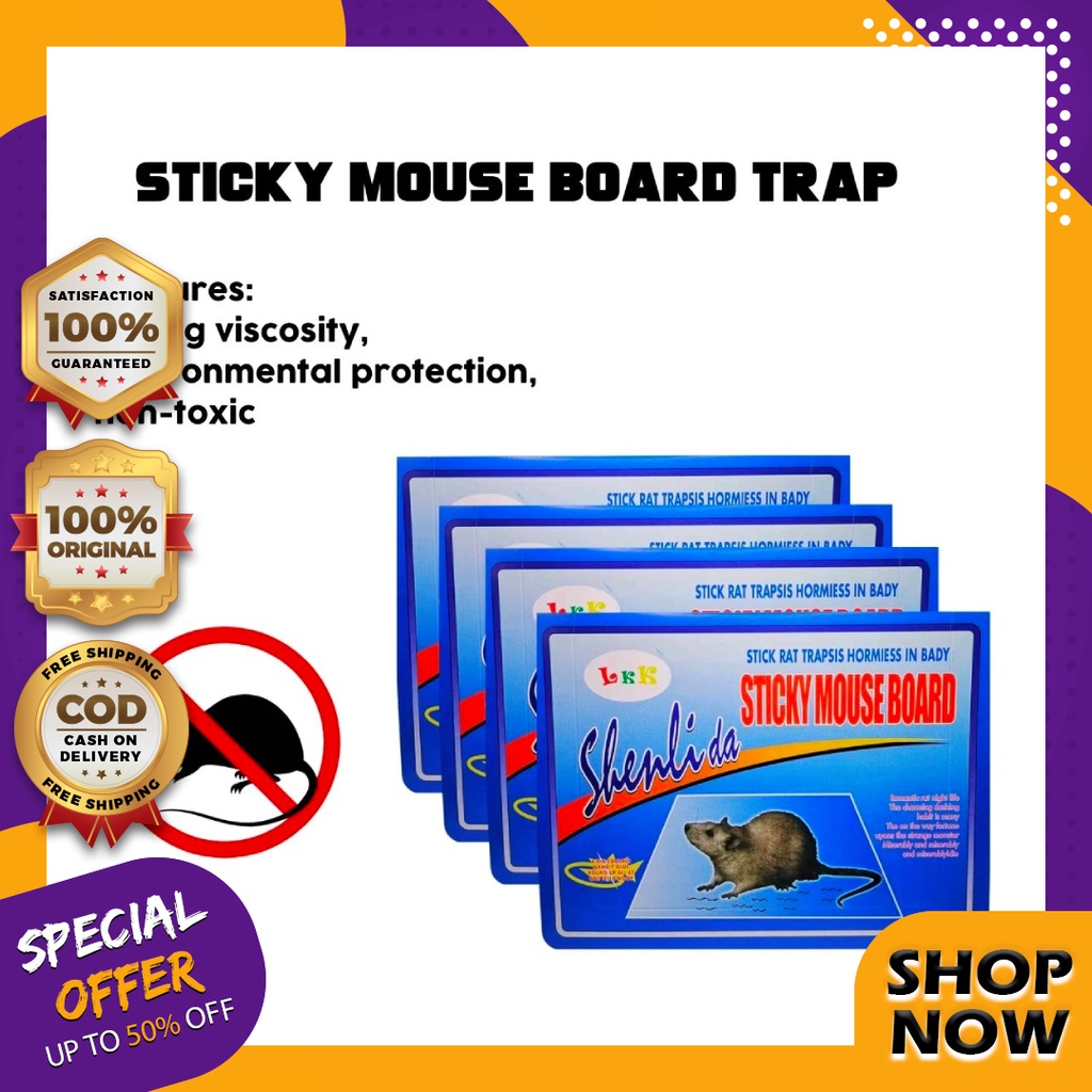 Original Mouse Board Sticky Mice Glue Trap High Effective Rodent Rat Bugs Catcher Pest Control