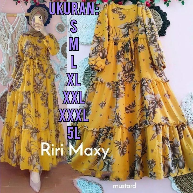 NC - - BIG RIRI MAXI DRESS JUMBO (SIZE: S, M, L, XL, XXL, XXXL & 5L ...