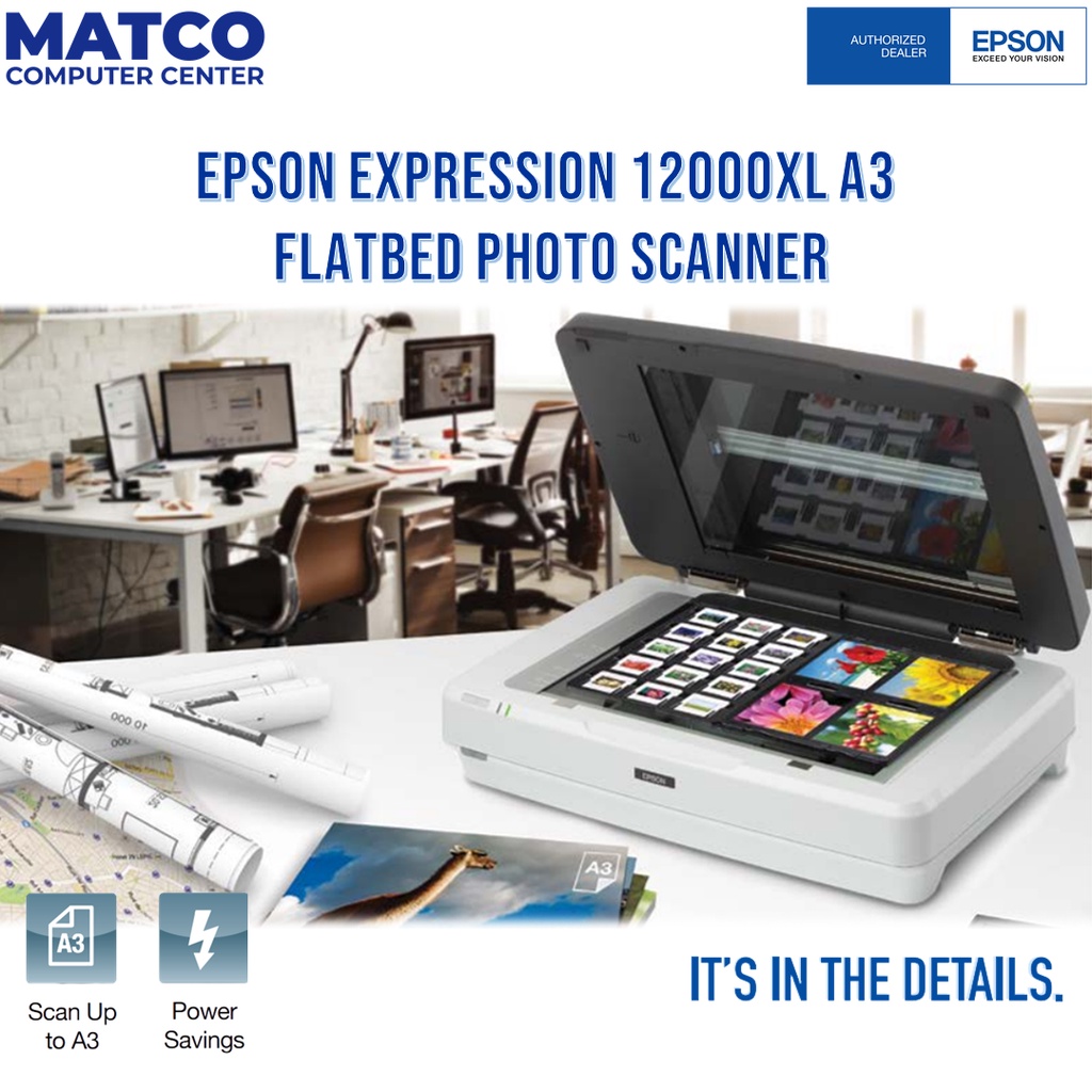 Epson Expression 12000XL A3 Flatbed Photo Scanner Shopee Philippines