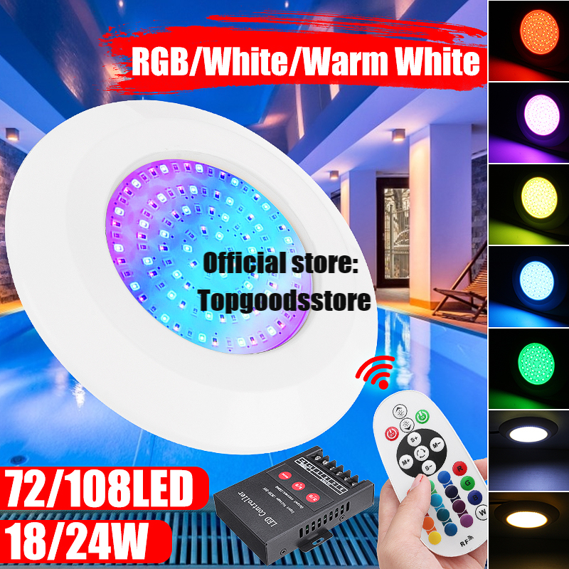 DC 12V 108 LED Swimming Pool Light RGB White Warm White Waterproof IP68 ...