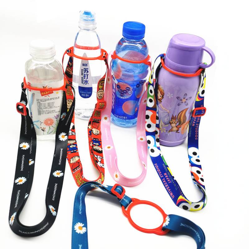 Cartoon Water Bottle Shoulder Strap Portable Buckle Lanyard Kettle ...
