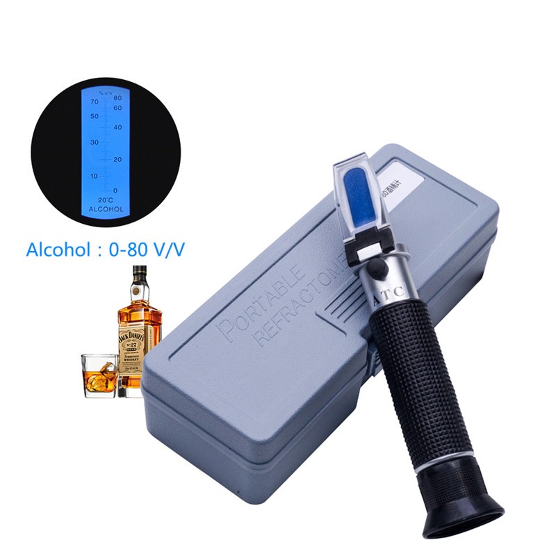 KONG 0-80% Alcohol Refractometer Meter Handheld Digital Alcohol Content ...