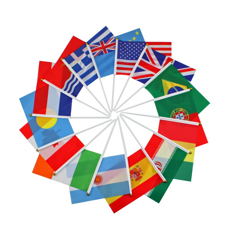 World Flag Countries Hand Waving Flags Office Table Flags Outdoor Flag ...