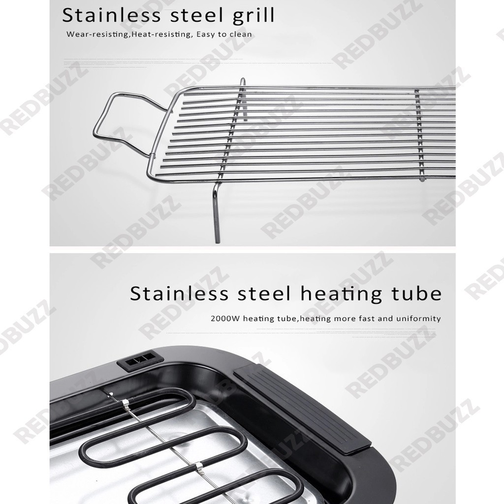 Electric Smokeless Grill Barbeque Korean BBQ Pan Teppanyaki Cookware ...