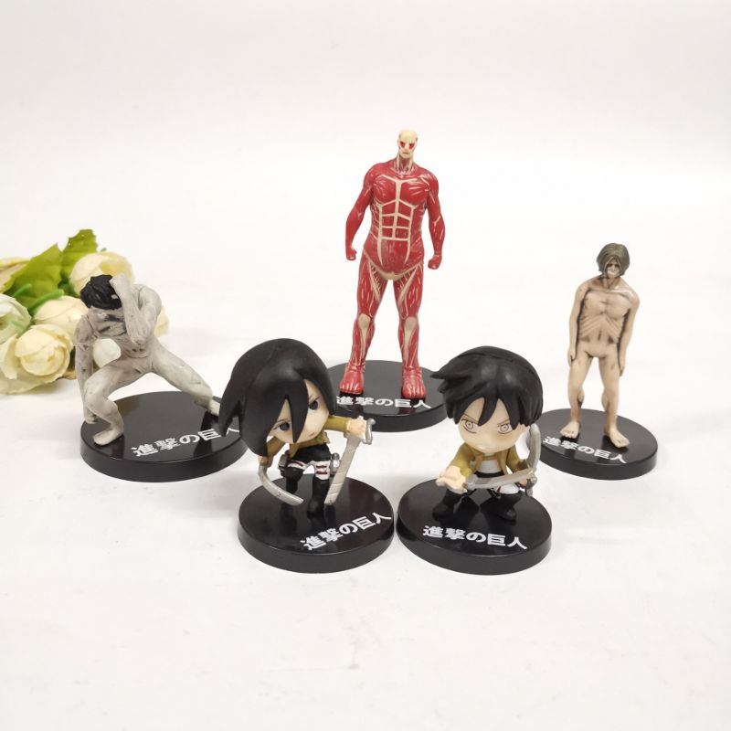 SSY Anime Attack on Titan Eren Jaeger Mikasa Ackerman toy model doll ...