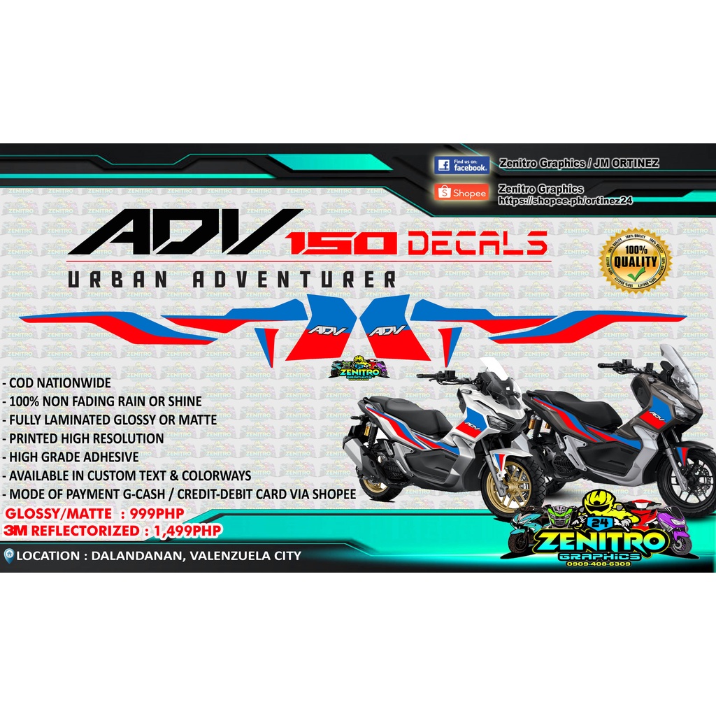 ADV150 STICKER DECALS | Shopee Philippines