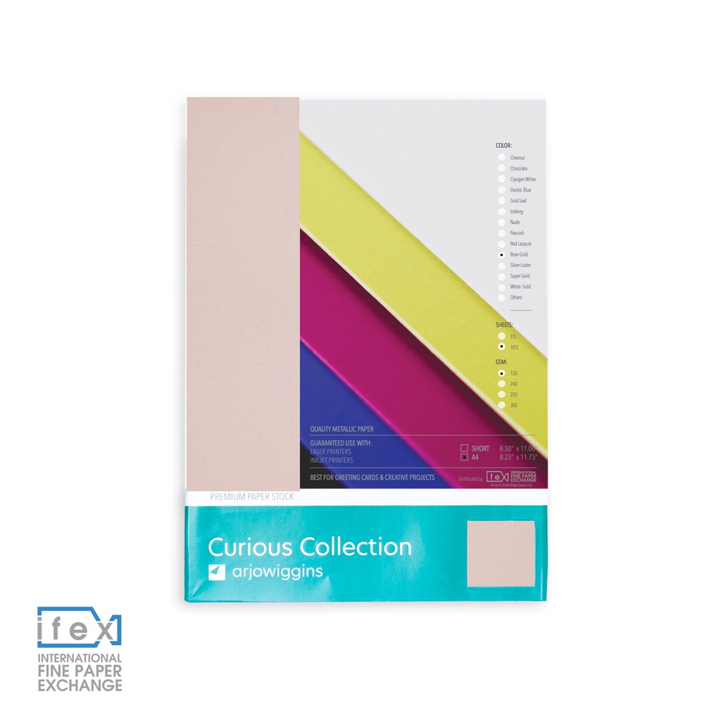 Curious Metallics Specialty Paper 120gsm (A4) 10 Sheets/Pack (Min ...