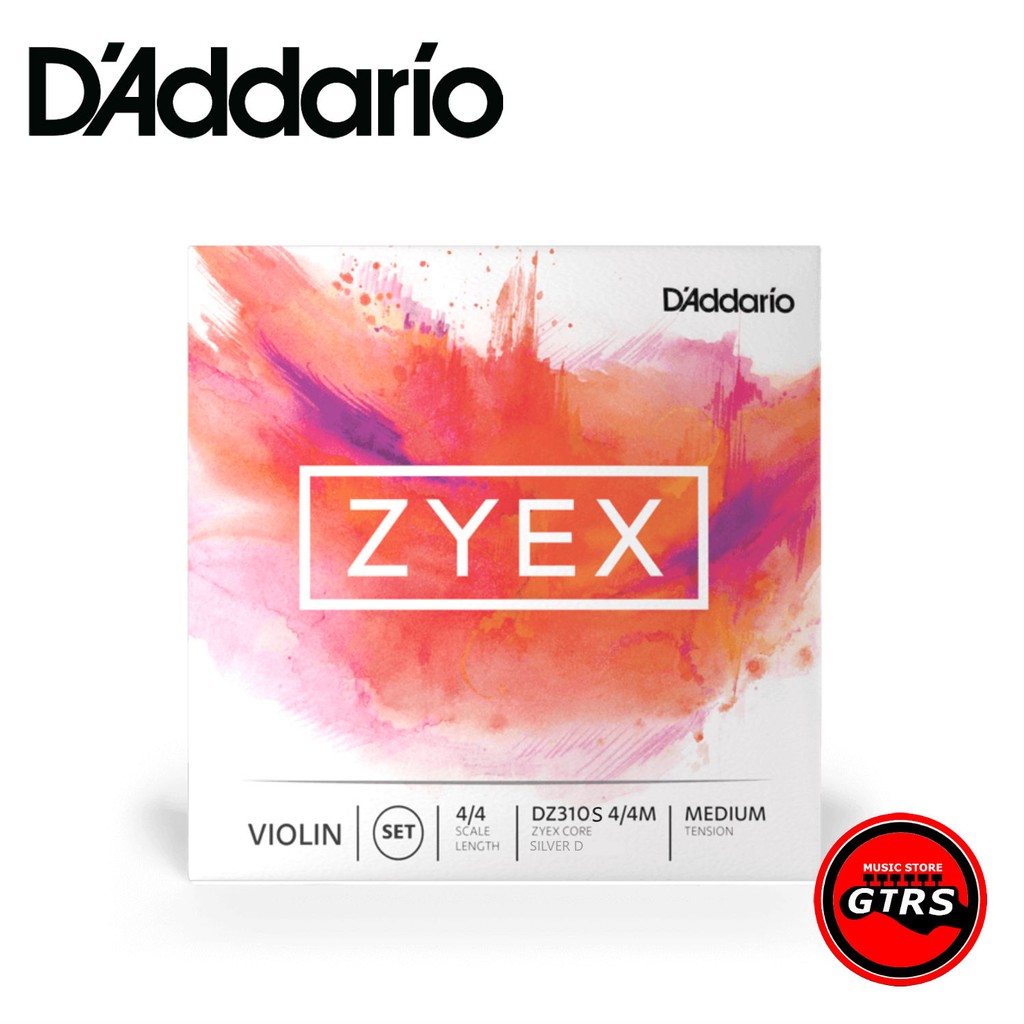 D'Addario Zyex Violin String Set, 4/4 Scale Medium Tension DZ310S