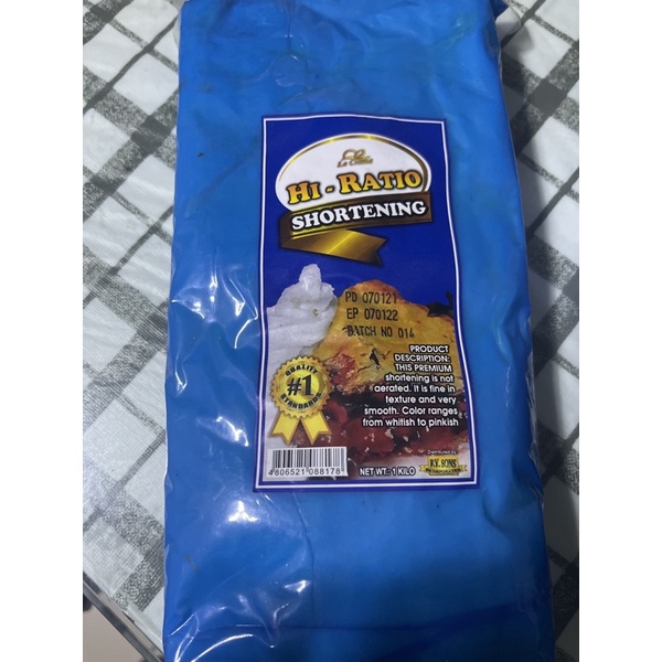 La Crema Hi ratio shortening 1kl Shopee Philippines
