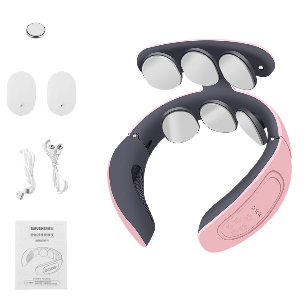 6 Head Remote Neck Massager Electric Cervical Vertebra Physiotherapy ...