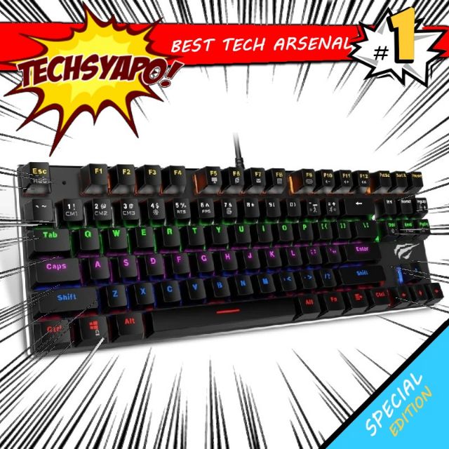 HAVIT HV-KB435L TKL RGB BACKLIT MECHANICAL GAMING KEYBOARD | Shopee ...