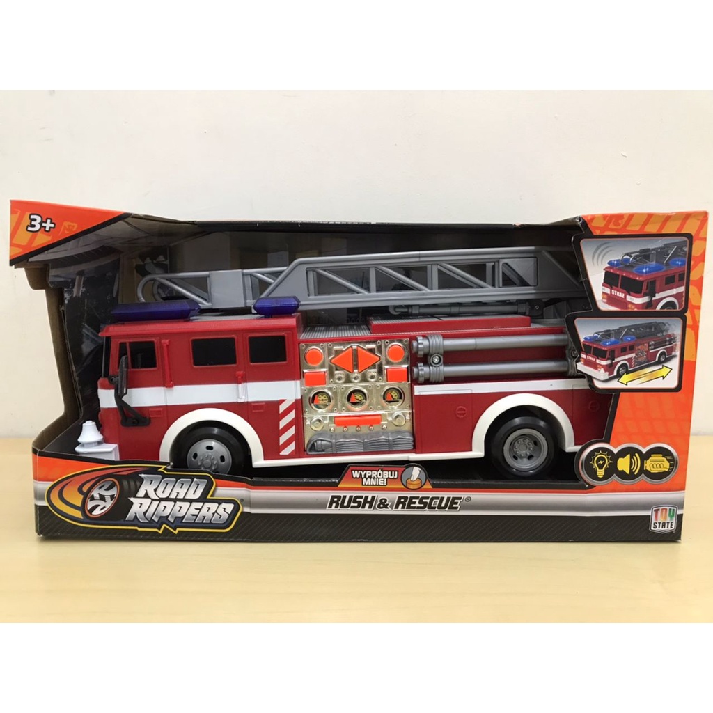 TOY STATE ROAD RIPPERS RUSH & RESCUE FIRE ENGINE TRUCK WITH SOUNDS ...