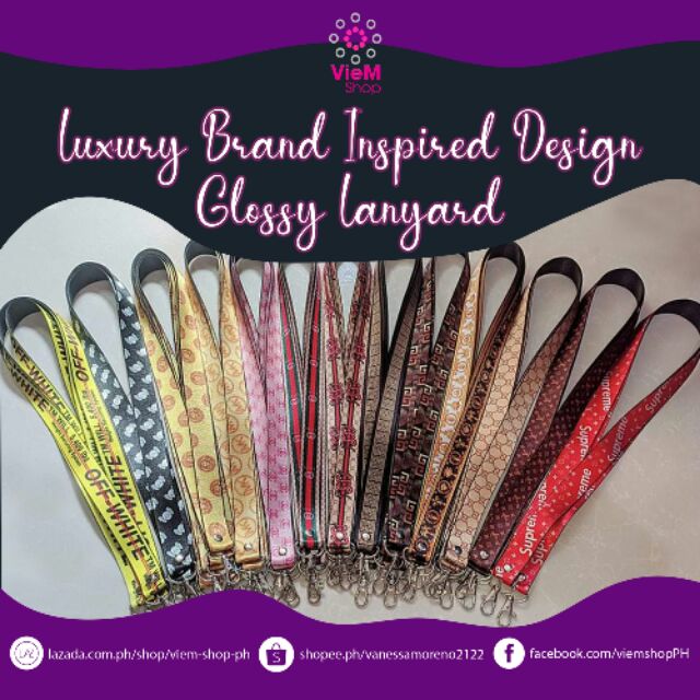 Luxury brand design glossy lanyards ID lace Shopee Philippines