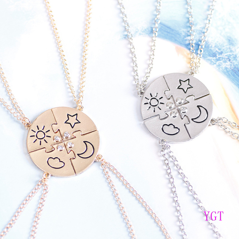 Four best on sale friends necklace