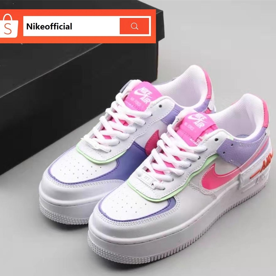 Pink purple shop air force ones