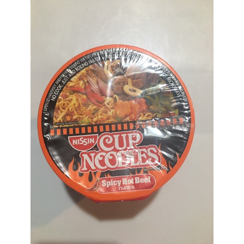 Nissin Cup Noodles Spicy Hot beef 45g | Shopee Philippines