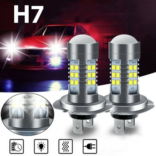 2Pcs H7 LED Headlight Conversion Kit Bulbs High Low Beam 100W 6000K Super  White Daytime Running Driving Fog Light Lamp