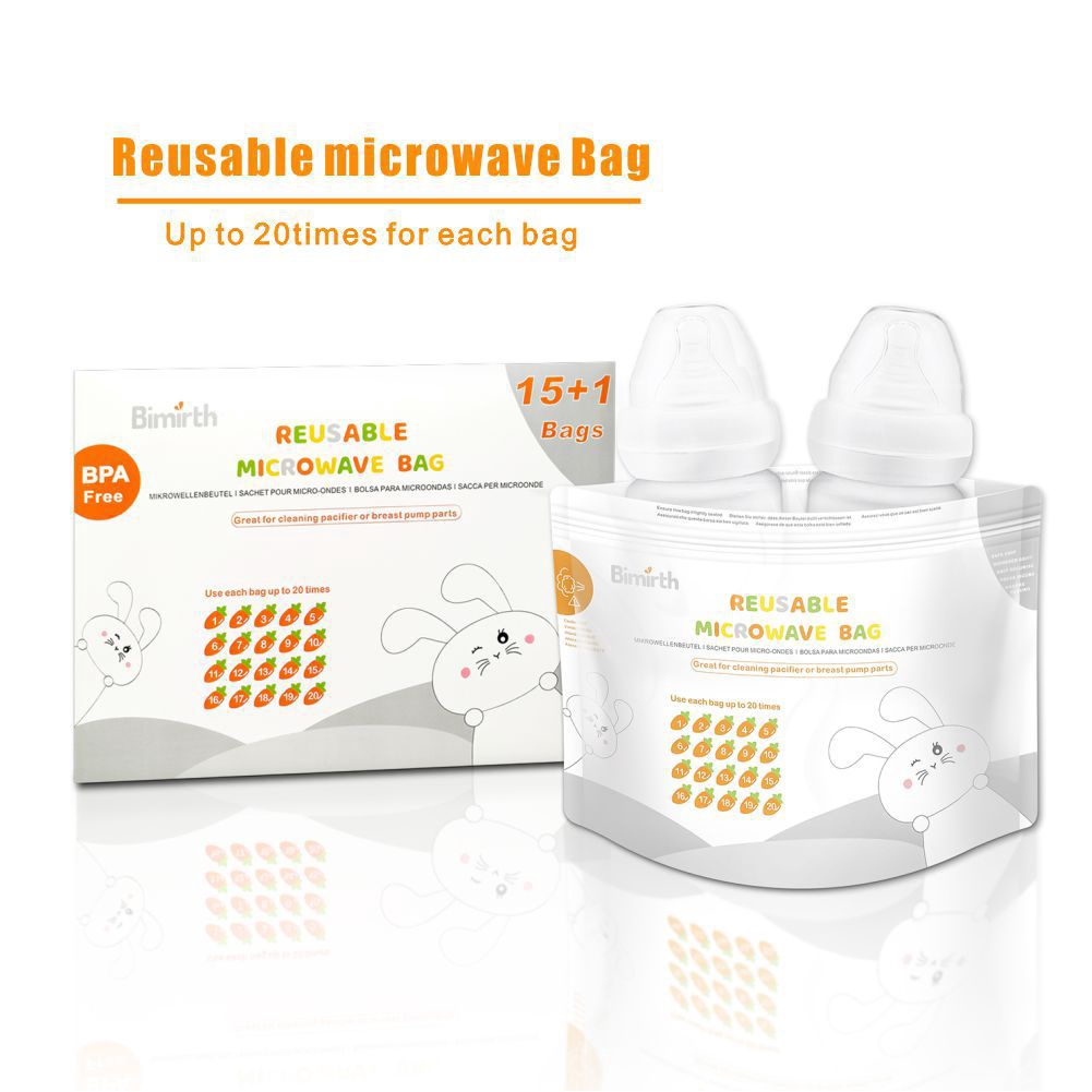 Microwave Oven Steam Sterilization Bag Breast Pump Bottle Disinfection Zipper Bag Kitchen