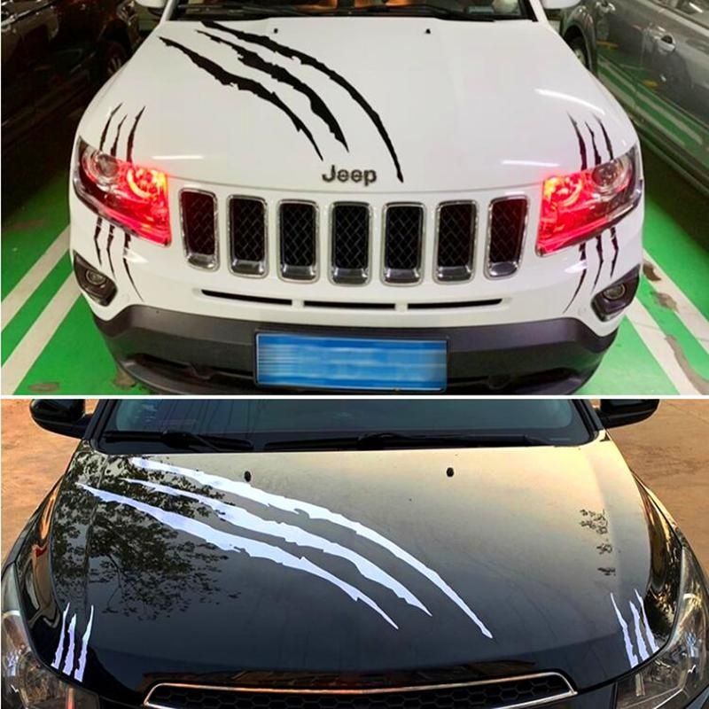 Magic claw car sticker headlights ghost claw laser gradient engine ...