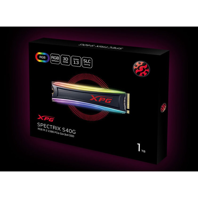 ADATA XPG Spectrix S40G 512GB/1TB RGB PCIE GEN3X4 2280 NVMe Internal SSD