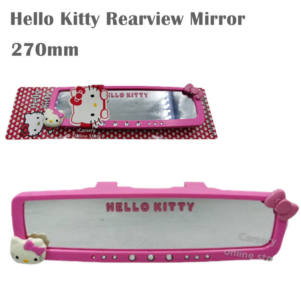 Hello Kitty Car Rear view Mirror Pink Room Mirror Car Reverse Mirror ...